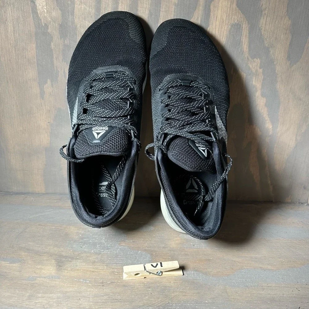 Reebok Mens Nano 9 Cross Training Shoes Black FU6826 Mesh Lace Up Breathable 12_9